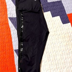 Lululemon running tights with reflective stripe